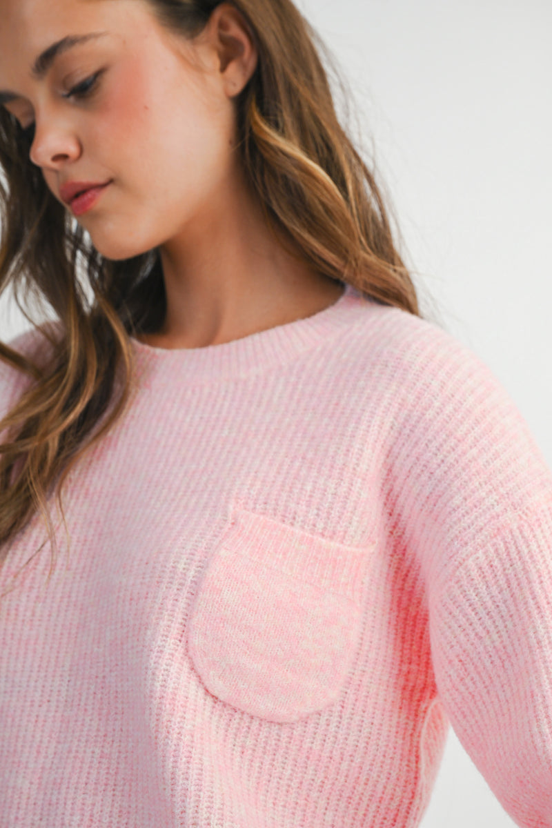 LAURYN CHEST POCKET SWEATER