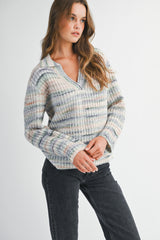 SELENA COLOR COLLAR SWEATER