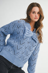 KAI FRONT BIG BOW KNT SWEATER