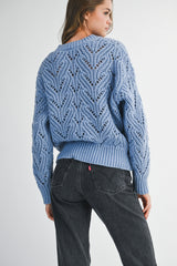 KAI FRONT BIG BOW KNT SWEATER