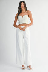 DORIAN FLOWER MESH APPLIQUE CORSET TOP