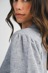 MALANI PETER PAN SCALLOPED EDGE COLLARE SWEATER TOP