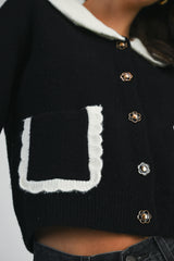 AARNA PETER PAN COLLAR KNIT TOP