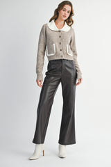 AARNA PETER PAN COLLAR KNIT TOP