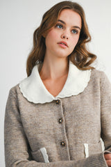 AARNA PETER PAN COLLAR KNIT TOP