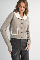 AARNA PETER PAN COLLAR KNIT TOP