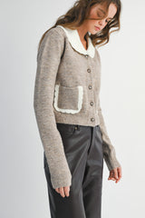 AARNA PETER PAN COLLAR KNIT TOP