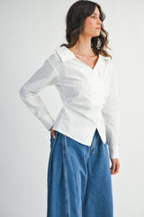 ANGELINA WIDE NECK LONG SHIRT