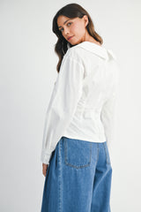 ANGELINA WIDE NECK LONG SHIRT