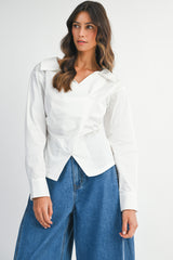 ANGELINA WIDE NECK LONG SHIRT