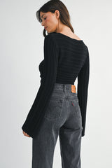 BARBARA ASYMMETRICAL KNIT TOP