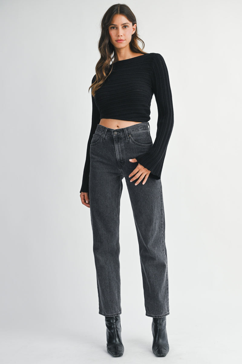 BARBARA ASYMMETRICAL KNIT TOP