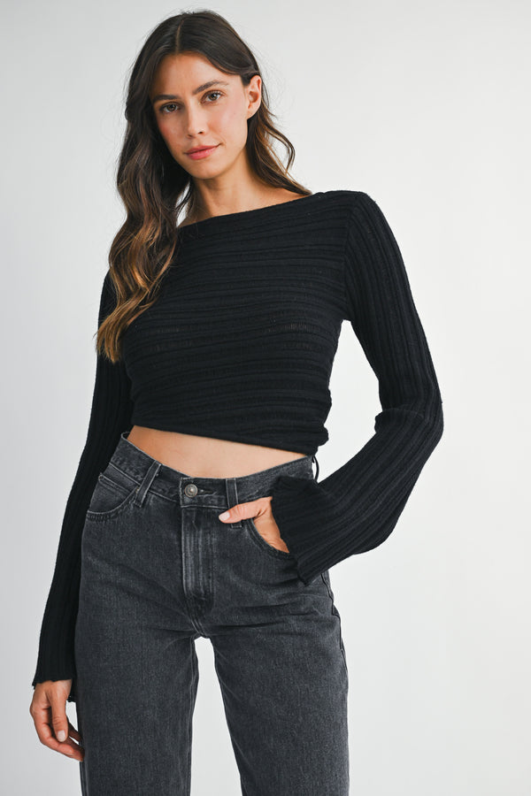 BARBARA ASYMMETRICAL KNIT TOP
