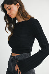 BARBARA ASYMMETRICAL KNIT TOP