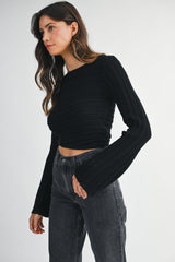 BARBARA ASYMMETRICAL KNIT TOP