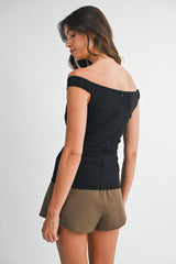 LEANNA OFF SHOULDER KNIT TOP