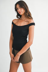 LEANNA OFF SHOULDER KNIT TOP