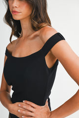 LEANNA OFF SHOULDER KNIT TOP