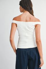 LEANNA OFF SHOULDER KNIT TOP