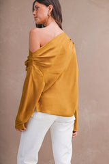 ADA ONE SHOULDER DRAPED TOP