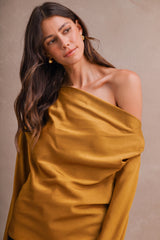 ADA ONE SHOULDER DRAPED TOP
