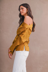 ADA ONE SHOULDER DRAPED TOP