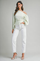 HALCYON RUCHED ASYMMETRIC TOP