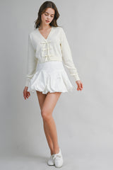 KERRIS BOW KNIT TOP
