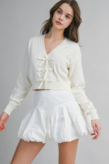 KERRIS BOW KNIT TOP