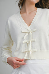 KERRIS BOW KNIT TOP