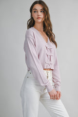 KERRIS BOW KNIT TOP
