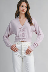 KERRIS BOW KNIT TOP