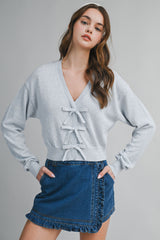 KERRIS BOW KNIT TOP