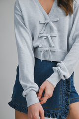 KERRIS BOW KNIT TOP