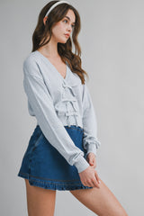 KERRIS BOW KNIT TOP