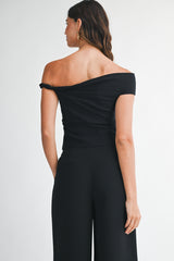 HELIOS OFF SHOULDER TOP WITH TWISTED DETAIL