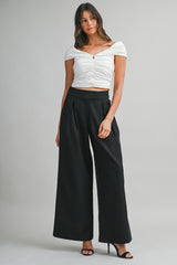 ELIN RUCHED KEYHOLE SLEEVELESS TOP