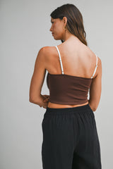 NAOMI CONTRAST BINDING TOP