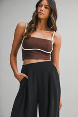 NAOMI CONTRAST BINDING TOP
