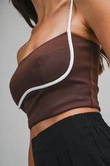 NAOMI CONTRAST BINDING TOP