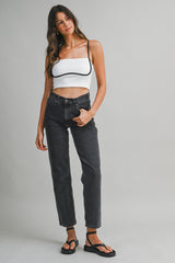 NAOMI CONTRAST BINDING TOP