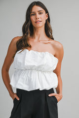 GIA STRAPLESS BUBBLE TUBE TOP