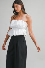 GIA STRAPLESS BUBBLE TUBE TOP