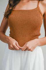 KENNA STRAPPY BACK DETAIL KNIT TOP