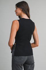HAYLEY KNITTED VEST WITH SLITS