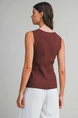 HAYLEY KNITTED VEST WITH SLITS