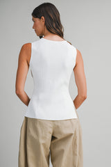 HAYLEY KNITTED VEST WITH SLITS