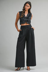 JENESIS BOW DETAILED CROP TOP