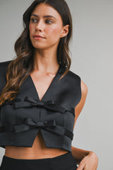 JENESIS BOW DETAILED CROP TOP
