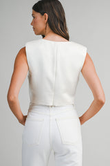 JENESIS BOW DETAILED CROP TOP